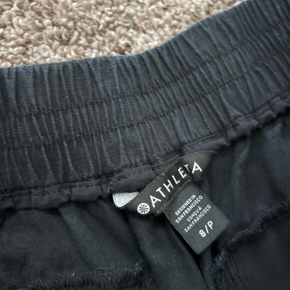 Athleta Women's Black Playa Linen Wide Crop
Pants Sz SP Essential - Picture 5 of 11